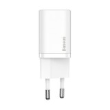 Baseus Super Si hálózati gyorstöltő 20W, USB Type-C, fehér