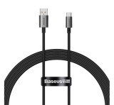 BASEUS SUPERIOR adatkábel (USB - Type-C, 100W, PD gyorstöltő, 150cm, törésgátló) FEKETE