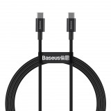 Baseus Superior sorozatú USB-C-USB-C töltőkábel, 100 W, 1m, fekete (CATYS-B01) (CATYS-B01) - Adatkábel