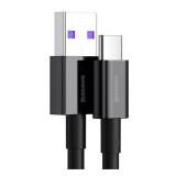 Baseus Superior USB-C gyorstöltő töltő- és adatkábel, 1m, fekete
