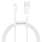 Baseus Superior USB Type-A – iPhone, 2.4A gyorstöltő adatkábel, 1m, fehér