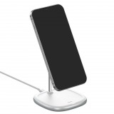Baseus Swan MagSafe mágneses állvány indukciós töltővel iPhone 12-höz, fehér (WXSW-02) (WXSW-02) - Vezeték nélküli töltők