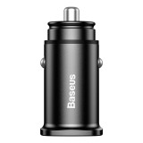 Baseus tér univerzális smart autós töltő 2 USB QC3.0 Quick Charge 3.0 SCP AFC 30W fekete (CCALL-DS01)