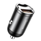 Baseus Tiny Star Mini autós gyorstöltő, 30W, USB Type-A, szürke