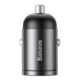 Baseus Tiny Star USB-C mini autós töltő, QC 4.0+, PD, 30 W (szürke)