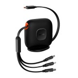 Baseus Traction 3in1 USB-C Lightning Micro 100W 1.7m kábel fekete (CAQY000001) (CAQY000001)