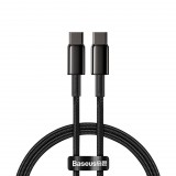 Baseus Tungsten Gold USB-C-USB-C töltőkábel, 100 W, 1m, fekete (CATWJ-01) (CATWJ-01) - Adatkábel