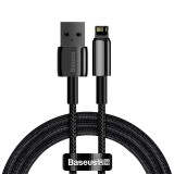 Baseus Tungsten Gold USB-Lightning kábel, 2,4A, 2m, fekete (CALWJ-A01) (CALWJ-A01) - Adatkábel