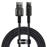 Baseus Tungsten Gold USB -USB-C kábel 100W 1m fekete (CAWJ000001) (CAWJ000001)