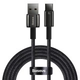 Baseus Tungsten Gold USB -USB-C kábel 100W 1m  fekete (CAWJ000001) (CAWJ000001) - Adatkábel