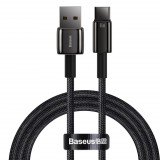 Baseus Tungsten Gold USB-USB-C kábel, 66W, 1m, fekete (CATWJ-B01) (CATWJ-B01) - Adatkábel