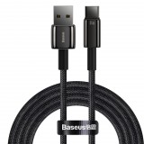 Baseus Tungsten Gold USB-USB-C kábel, 66W, 2m, fekete (CATWJ-C01) (CATWJ-C01) - Adatkábel