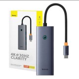 Baseus UltraJoy Hub 5in1 USB-C- 3xUSB-A 1xHDMI 1xUSB-C szürke (B00052801811-00) (B00052801811-00)