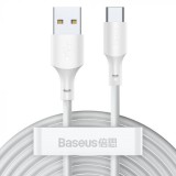 Baseus USB 2.0 - micro USB 2.1A kábel 1.5 fehér - 2 db (TZCAMZJ-02)