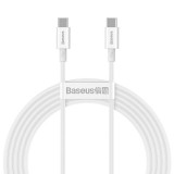 Baseus USB-C (Type-C) adatkábel, töltőkábel, gyorstöltő, fast charge, fehér, 100W 1m, Baseus Superior Series CATYS-B02