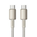 Baseus USB-C (Type-C) adatkábel, töltőkábel, gyorstöltő, szövet bevonat, arany, 100W 1.2m, Baseus Tungsten Gold Series P10319800G21-00