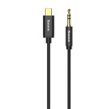 Baseus Yiven USB-C audiokábel 3,5 mm-es mini jack 1,2 m, fekete (CAM01-01) (CAM01-01)