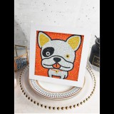 BASIC Gyerek Gyémántfestő szett, francia bulldog, 15x15 cm, keret nélkül