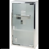 Bathroom Solutions Nagyméretű, zárható gyógyszer szekrény, rozsdamentes acél, 48 x 25 x 12 cm