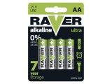 Battery AA (R6) alkaline RAVER 4pcs