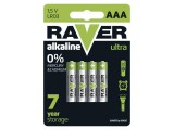 Battery AAA (R03) alkaline RAVER 4pcs