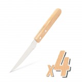 BBQ Grill kés - 4 db - fa nyéllel (56305B)