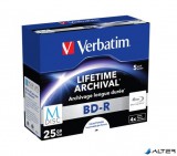 BD-R BluRay lemez, archiváló, nyomtatható, M-DISC, 25GB, 4x, 1 db, normál tok, VERBATIM