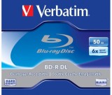 BD-R BluRay lemez, kétrétegű, 50GB, 6x, normál tok, VERBATIM