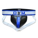BDSMaster Jockstrap neo dungeon – fekete-kék prémium jockstrap