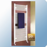 Be4Heat BRH Helidor elektromos törölközőszárító radiátor egyenes 300x1050, fehér, 300W-os fehér termosztátos fűtőpatronnal, végdugóval