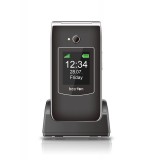 Beafon SL645 kártyafüggetlen kinyitható mobiltelefon SOS gombbal, dokkolóval, fekete