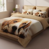 Beagle mintás 3 részes ágynemű garnitúra