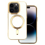 Beauty Magsafe Case - Apple iPhone 14 (6.1) kameravédős szilikon tok fehér