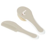 Bébé-Jou Hajkefe és fésű természetes sörtével - Soft Spring