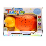 Bébi projektor, teknős forma, bolygóker., el., hang+váltófény, 22x10 cm dobozban