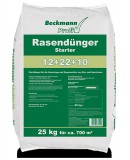 Beckmann - Gyeptrágya fűmagvetéshez, gyepszőnyeg telepítéshez 12+22+10, 25kg