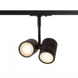 BEEBA II egyáramkörös sínre fekete 230V LED GU10 2x8W