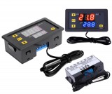 Beépíthető dupla kijelzős 12 Voltos hőmérséklet kapcsoló -50 - +120 Cfok MG676B-12V