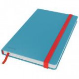 Beíró, A5, vonalas, 80 lap, keményfedeles, LEITZ "Cosy Soft Touch", nyugodtkék