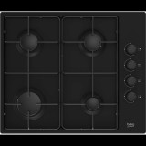 Beko HIBG64120SB főzőlap Fekete Beépített 60 cm Gáz 4 zóna (HIBG64120SB)