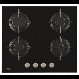 Beko HILG 64220 S főzőlap Fekete Beépített Gáz 4 zóna (HILG64220S)