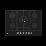 Beko HILW75235S beépíthető gáz főzőlap fekete üveg 75cm