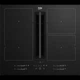 Beko HIXI 64700 UF Fekete Beépített 60 cm Zónás indukciós főzőlap 4 zóna Beépített kapucni (HIXI64700UF)