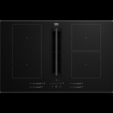 Beko HIXI 84700 UF Fekete Beépített 80 cm Zónás indukciós főzőlap 4 zóna Beépített kapucni (HIXI84700UFT)
