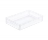 Bekuplast Lightline Euro láda, Euro láda, 600x400x120 mm, alja és oldala zárt, zárt markolat, Átlátszó