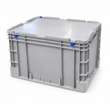 Bekuplast Silverline Euro láda, nyitott markolat,szürke, 60x40x42 cm+ zsanéros fedél