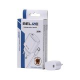 Beline, 20W, 3A, 12V, 100cm USB-C, USB 3.0, Gyorstöltő, PD 3.0, Fehér töltő