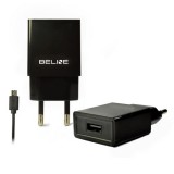 Beline, Autós, USB, 100cm MicroUSB, 5V, 1A, Fekete töltő