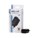 Beline BLNCb20, 20W, 3A, USB-C, PD 3.0, Fekete töltő