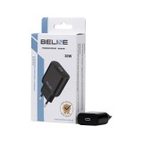 Beline BLNCB30, 30W, 20V, 3A, USB-C, Gyorstöltő, PD 3.0, Fekete töltő